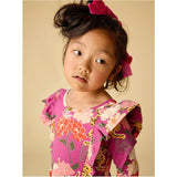 Ruffle Shoulder Ballet Dress, Purple