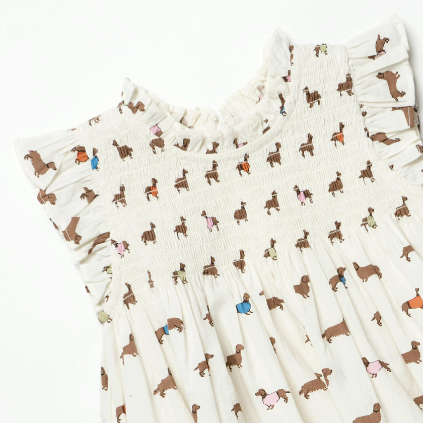 Girls Stevie Dress - Dachshunds in Sweaters