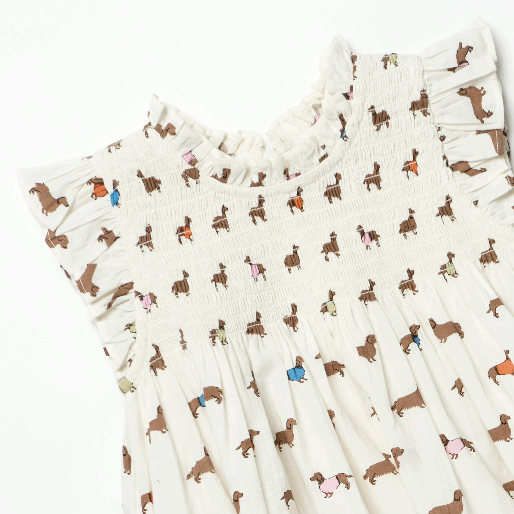 Girls Stevie Dress - Dachshunds in Sweaters