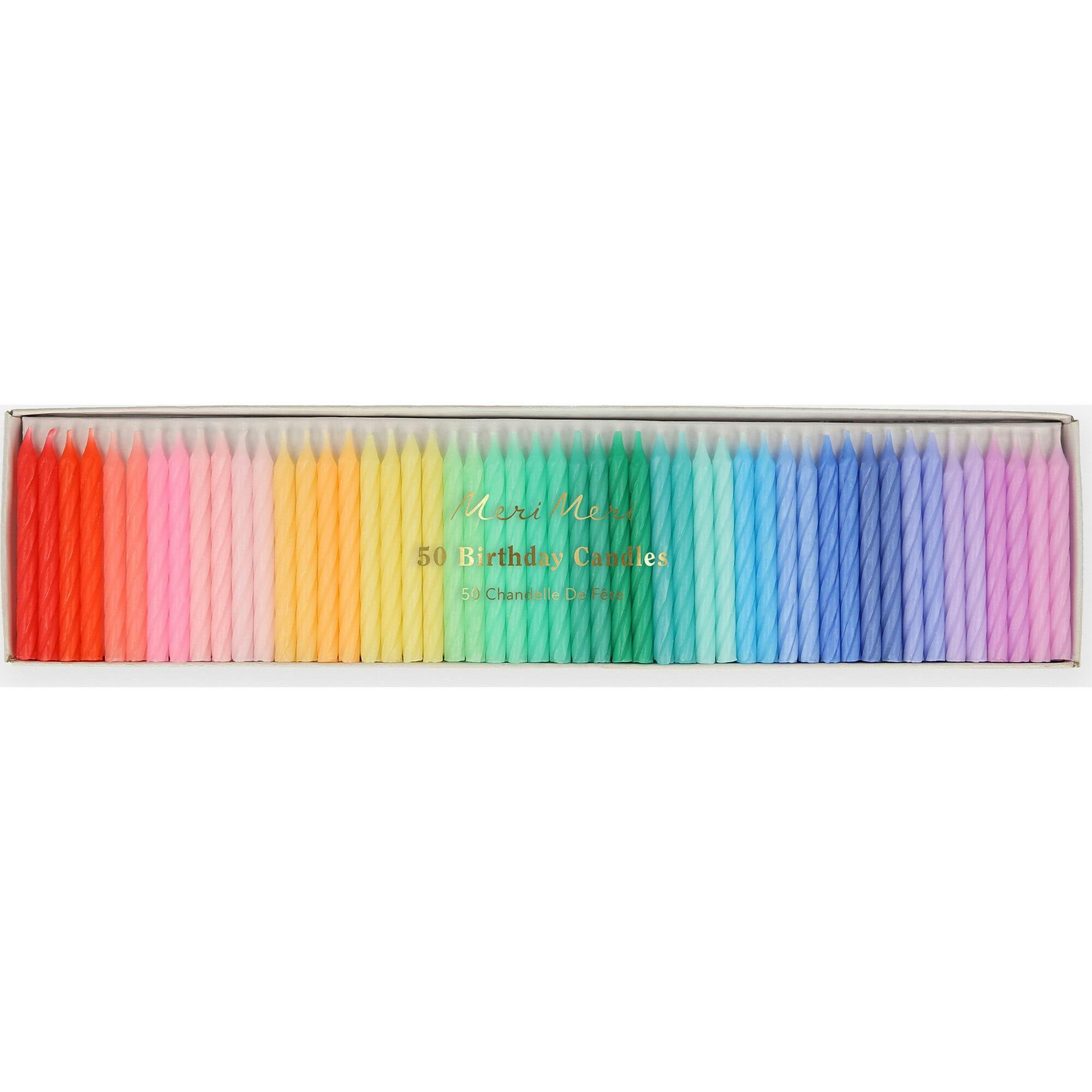 Rainbow Twisted Mini Candles