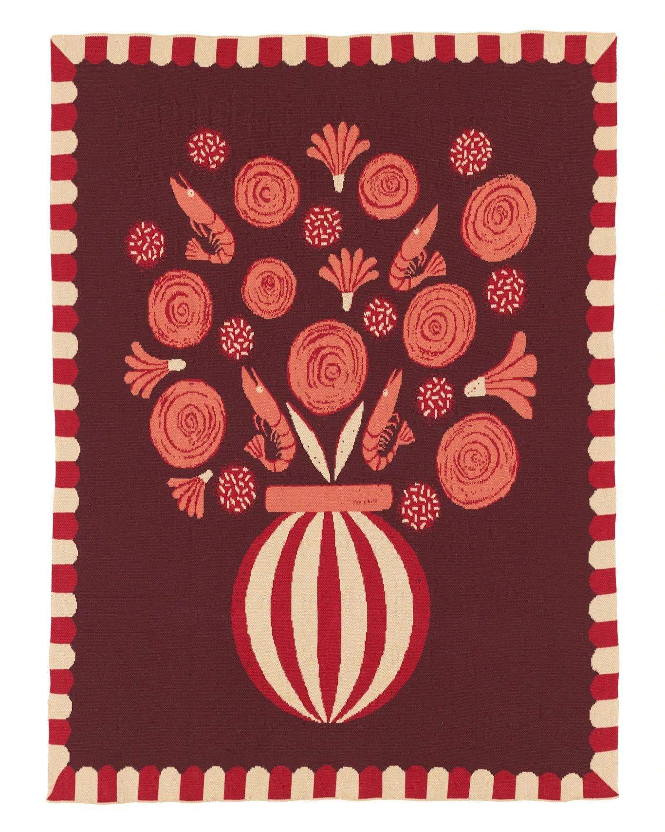 Le Bouquet Knit Blanket