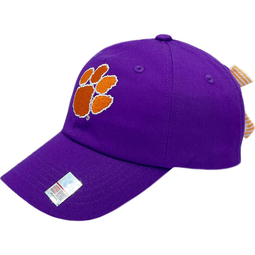 Officially Licensed Clemson Tigers Bow Baseball Hat (Youth)