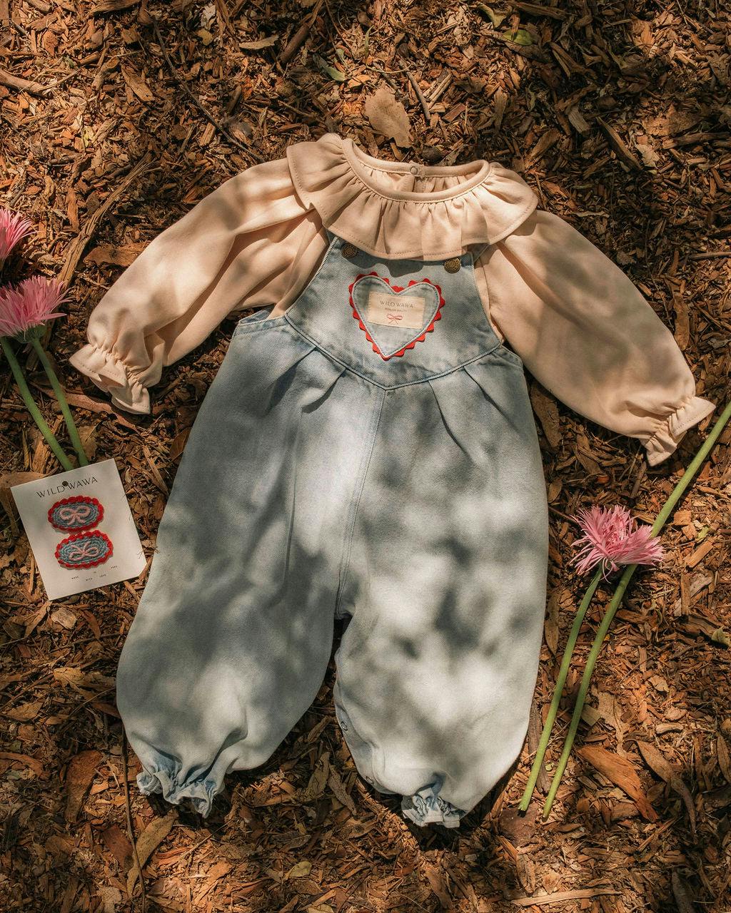Overall Romper in Denim Darling
