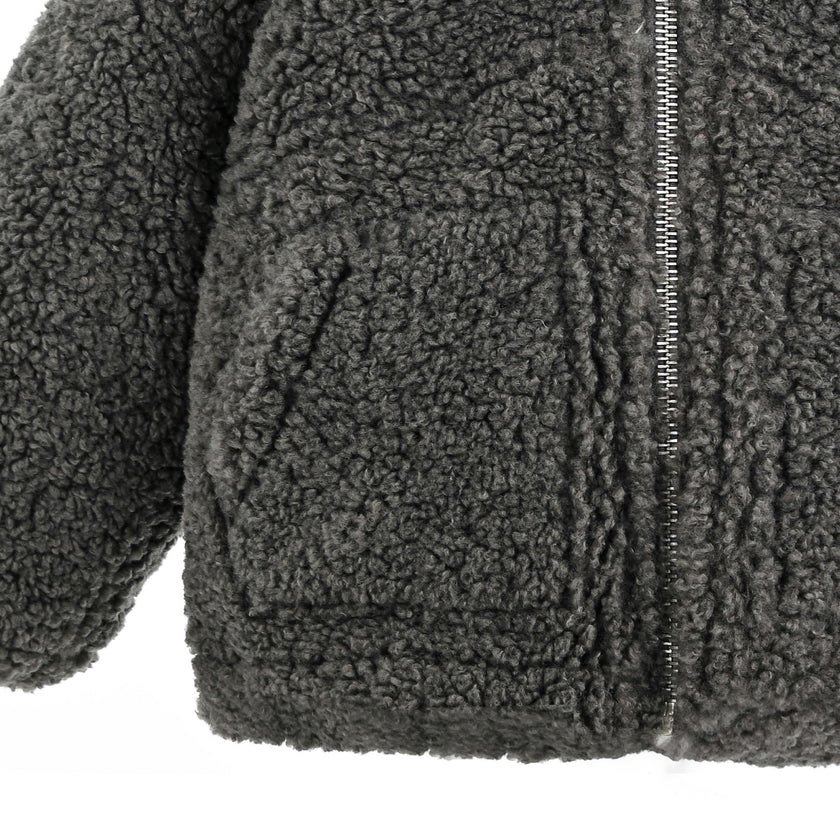 Gray Zip Fleece Jacket