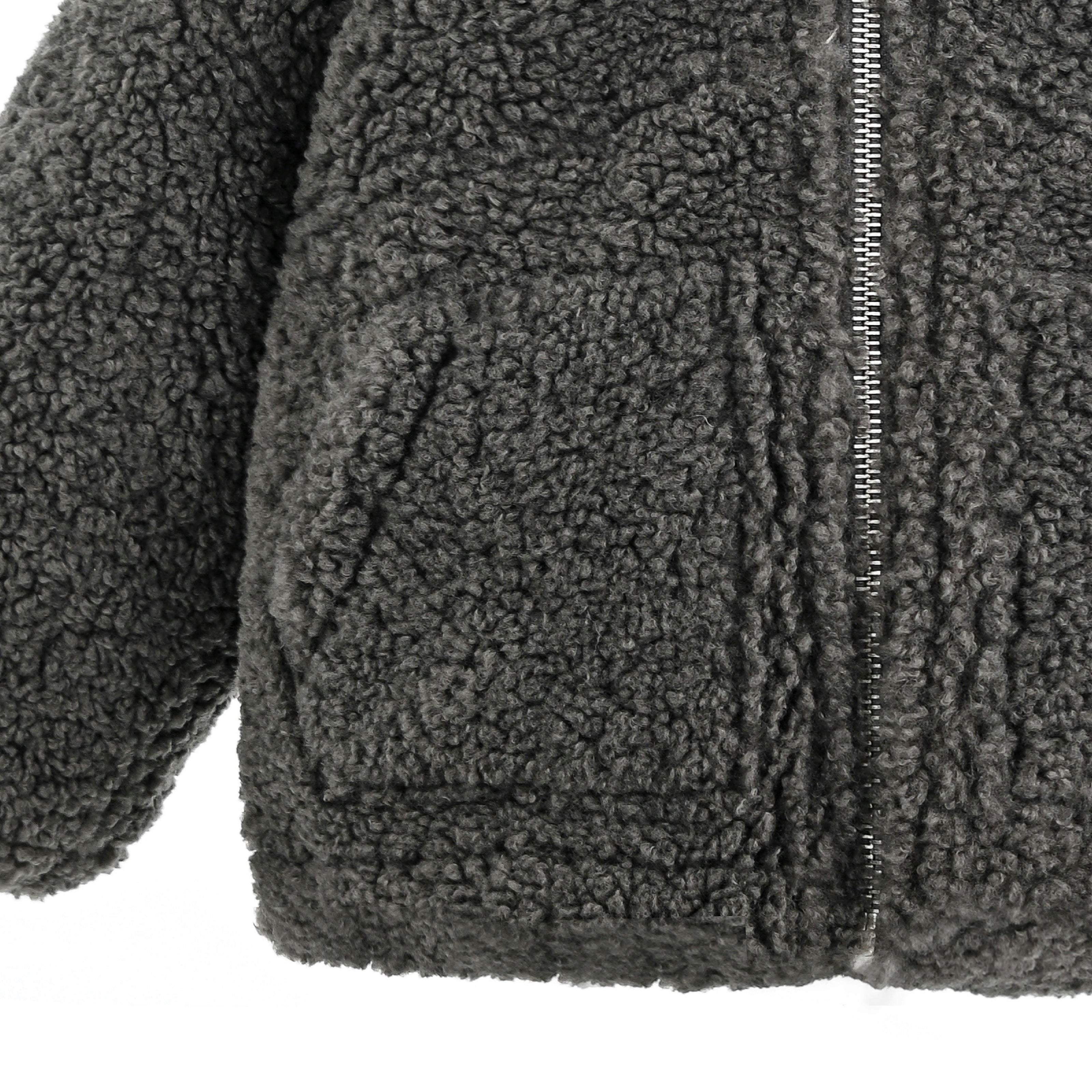 Gray Zip Fleece Jacket