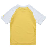 Yellow White Sleeve Sustainable SS Rash Top