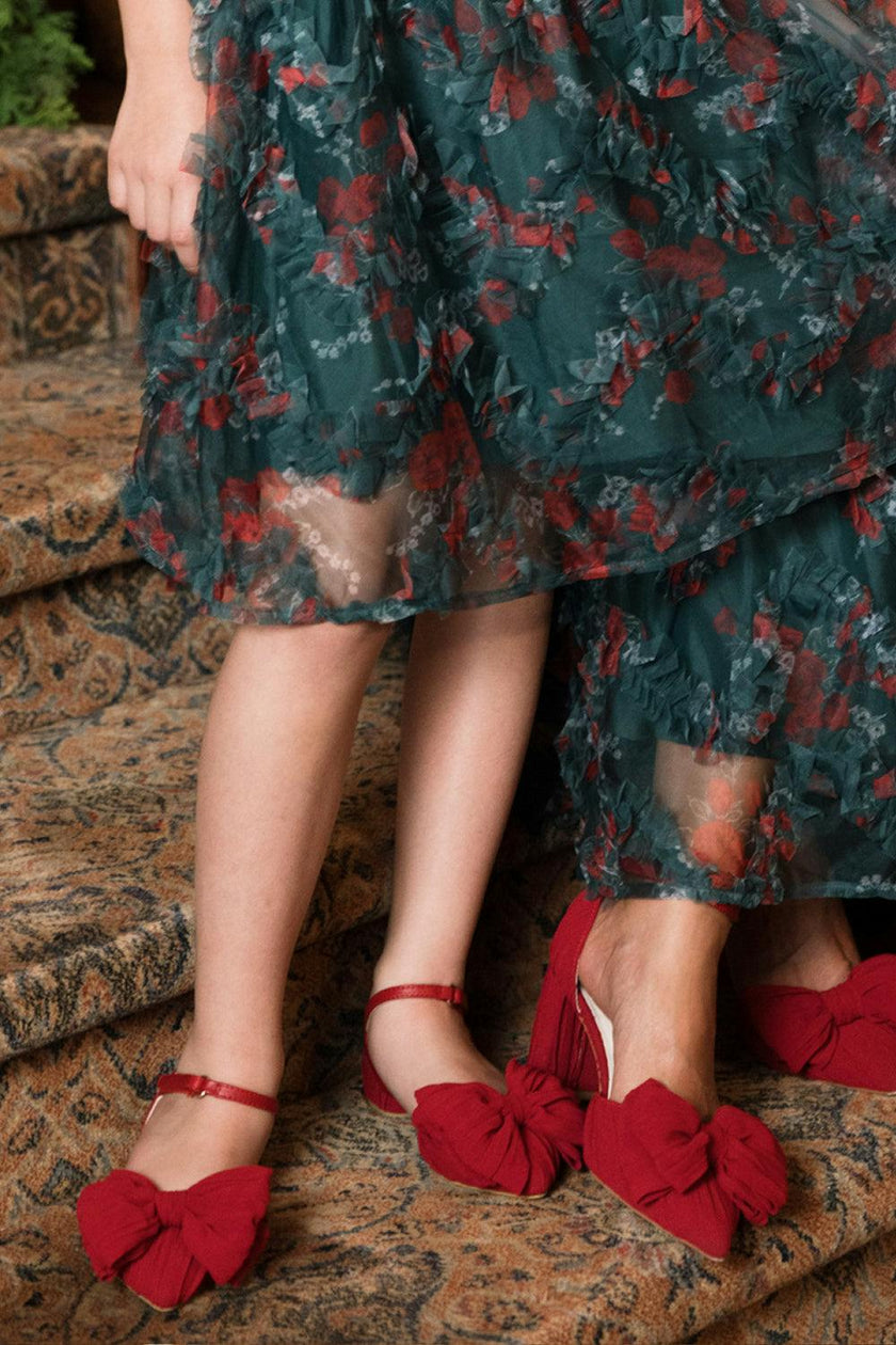 Mini Zola Heel in Cranberry