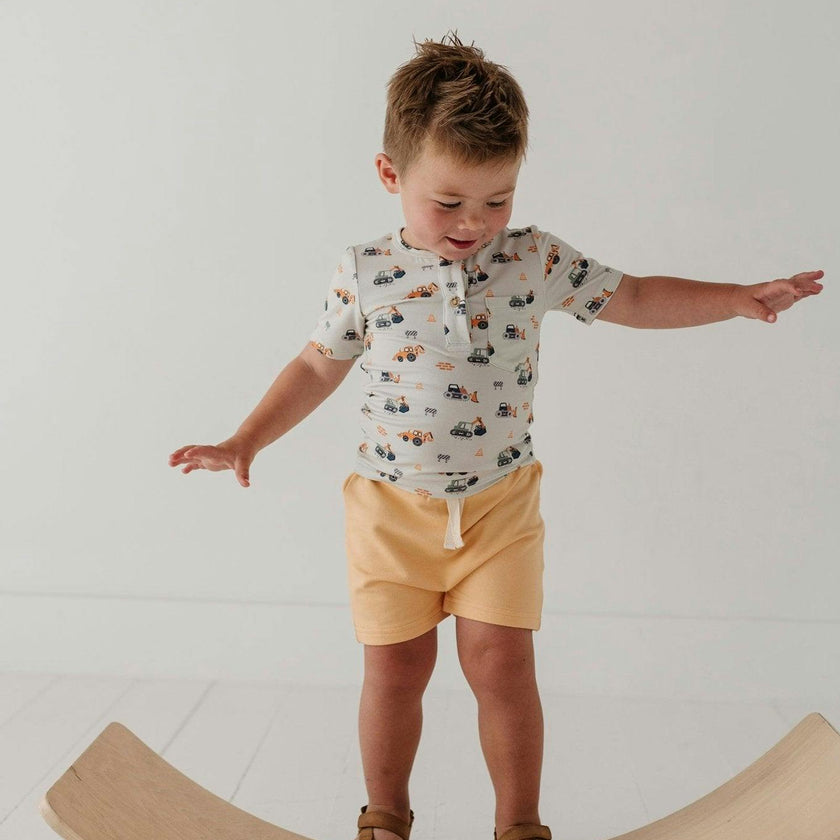 Boy's Short Sleeve Henley Shirt