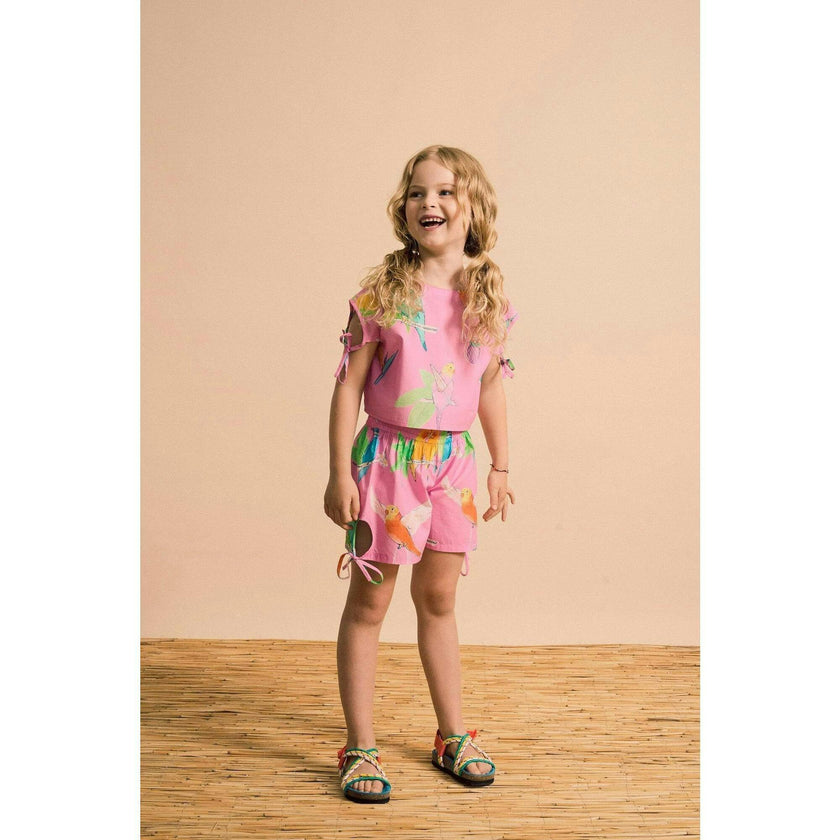 BIRDS SHORTS PINK