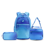 Cornelia Backpack with Lunch Bag and Pencil Case in Blue Gradient