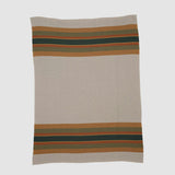 Cotton Sustainable Knit Throw Blanket | Lodge Stripe