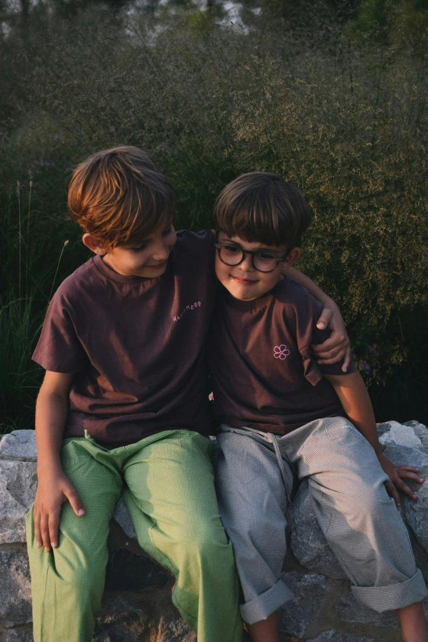 children's vichy trousers - matcha green