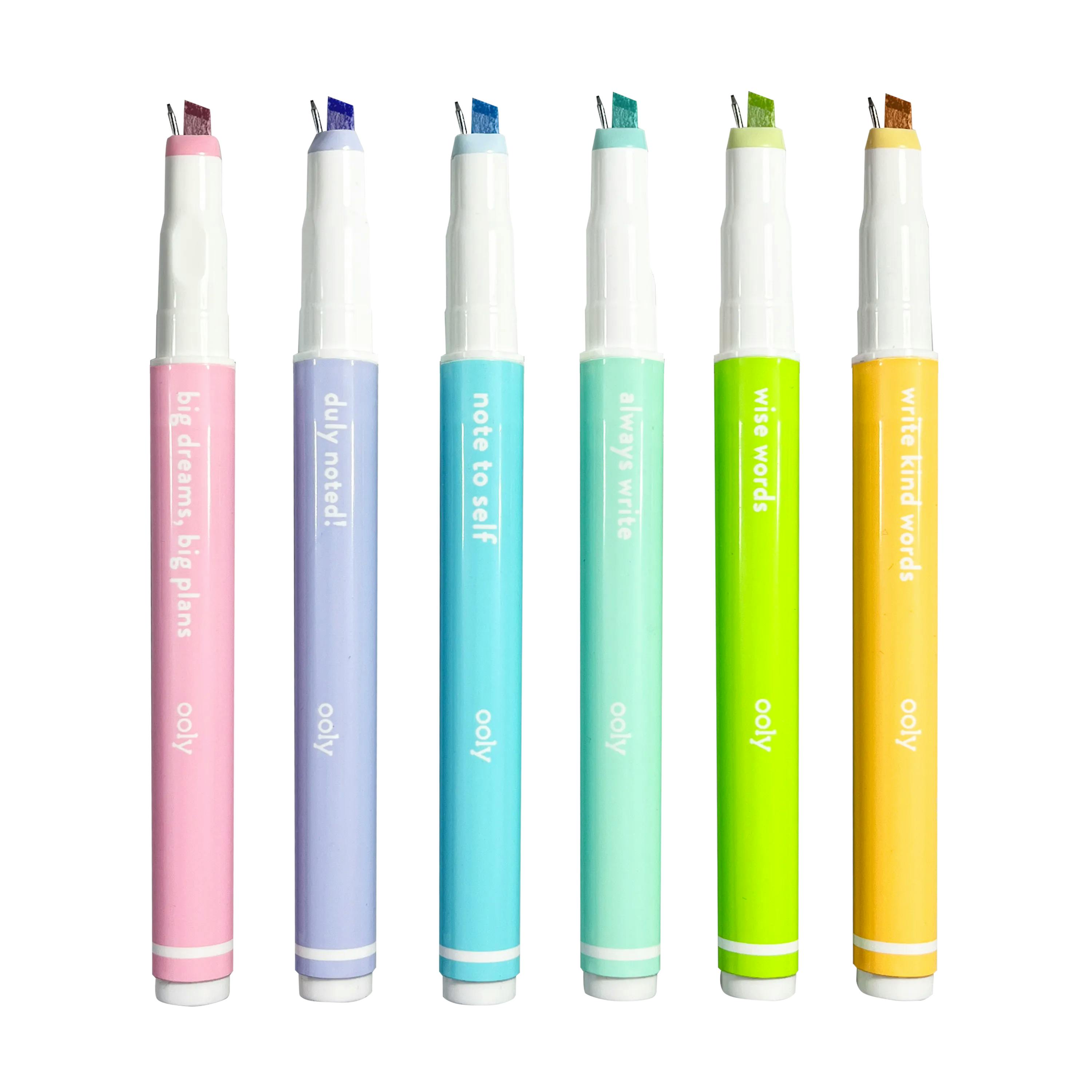 Noted! 2-in-1 Micro Fine Tip Pen and Highlighters - Set of 6