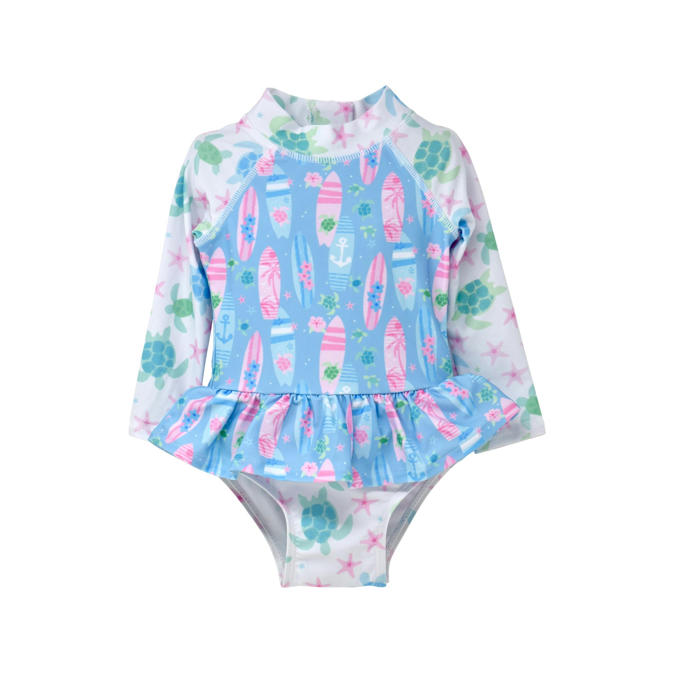 UPF 50+ Alissa Infant Ruffle Rash Guard Swimsuit