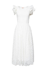 Hattie Dress in White Lace