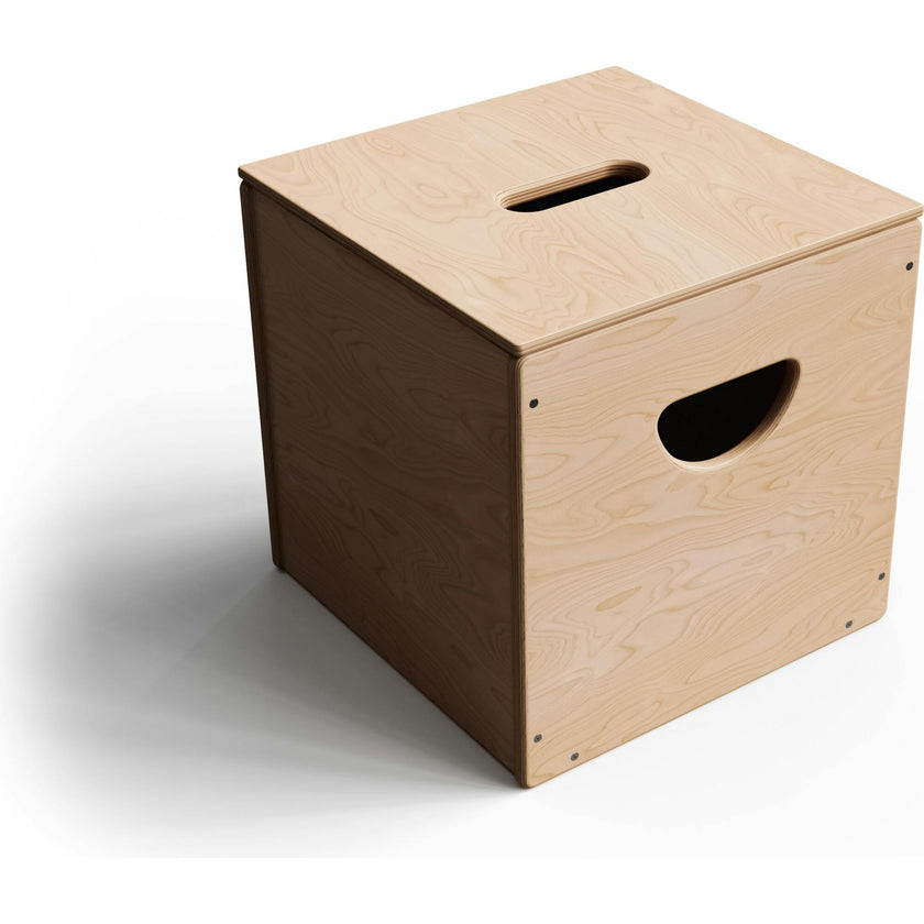 Wooden 14-inch Square Toy Box