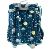Sleep-n-Pack: Packable Little Kid's Sleeping Bag & Backpack, Cozy Mink, Space & Rockets