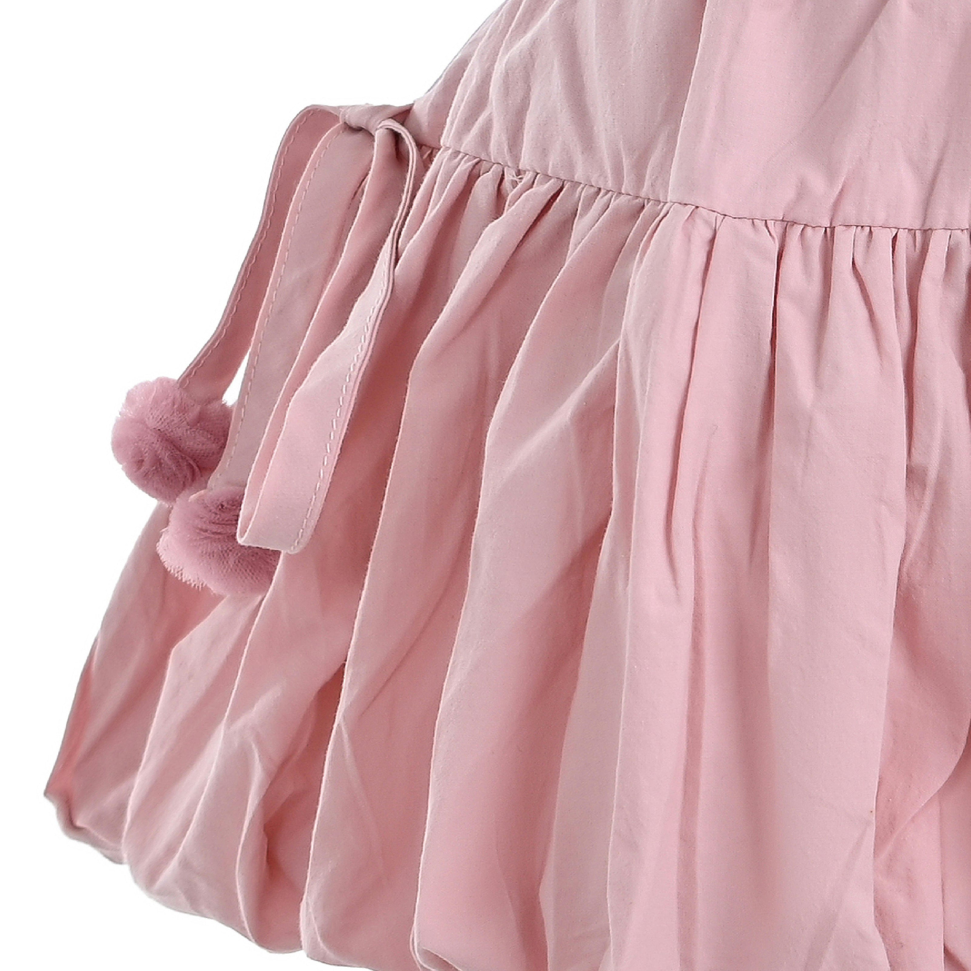 Pink Pom-Pom Skirt Set