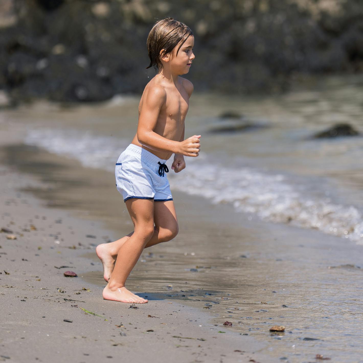 Powder Blue Stripe Boardies