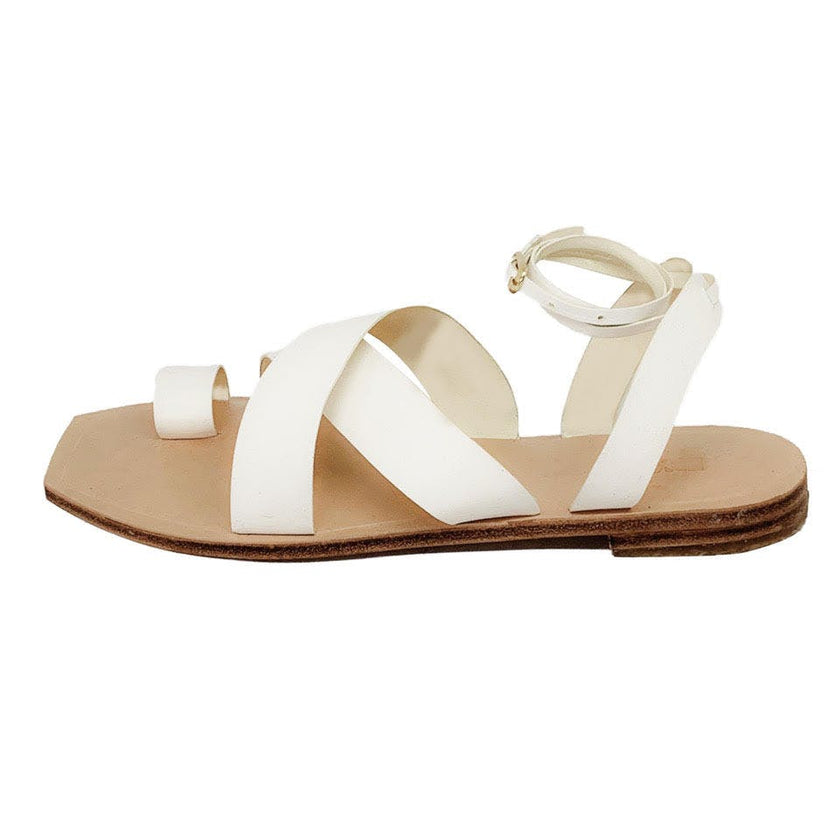 Story Crossover Slingback Leather Sandals