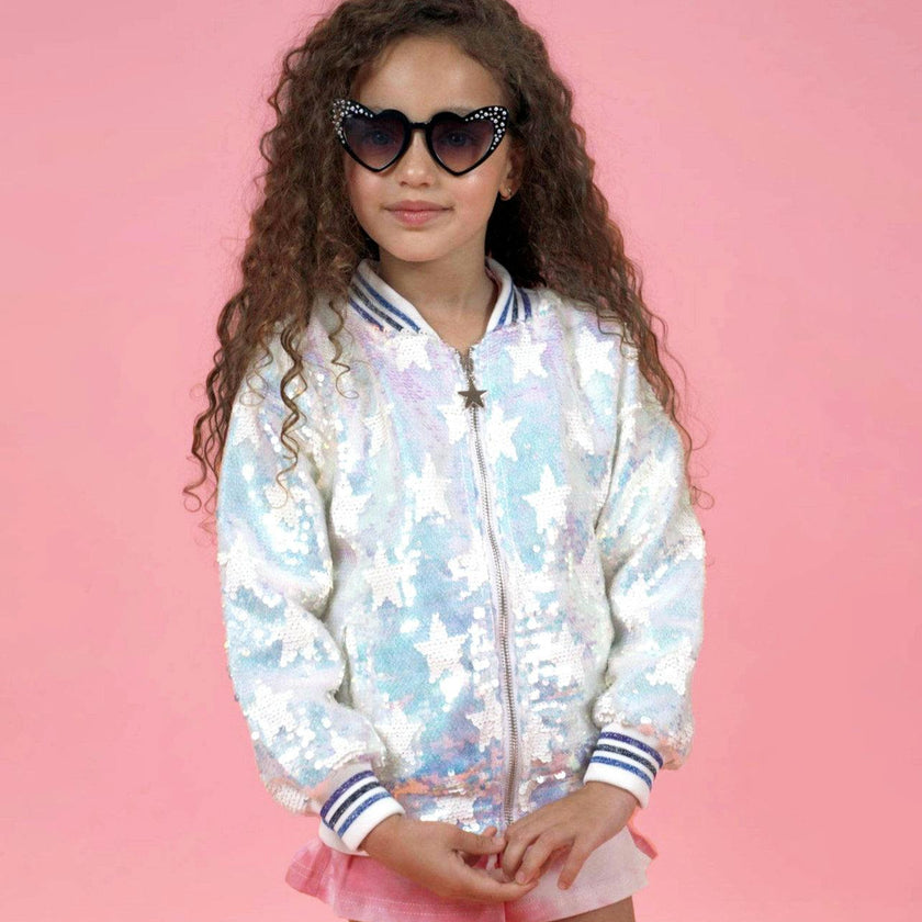 Bright Star Sequin Bomber