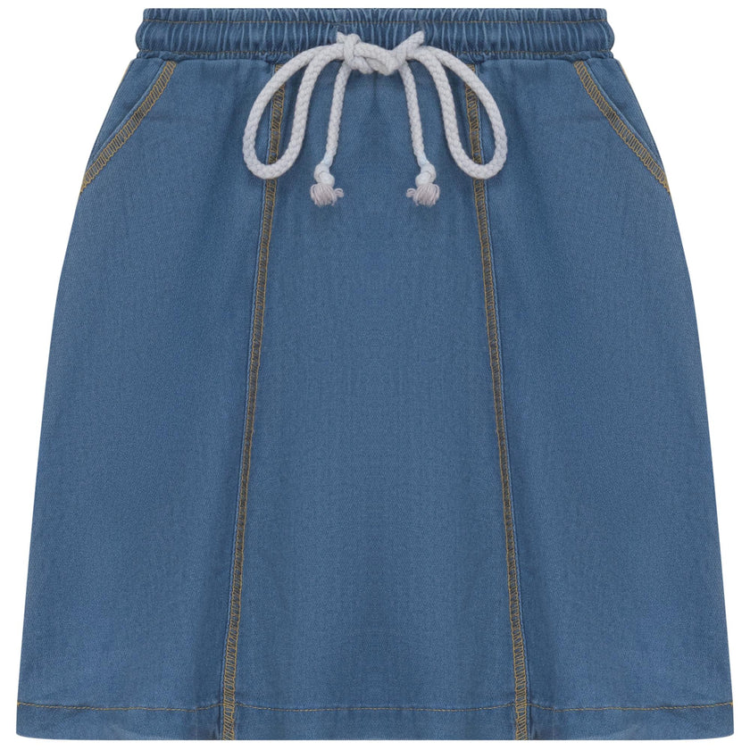 Denim Panel Skirt