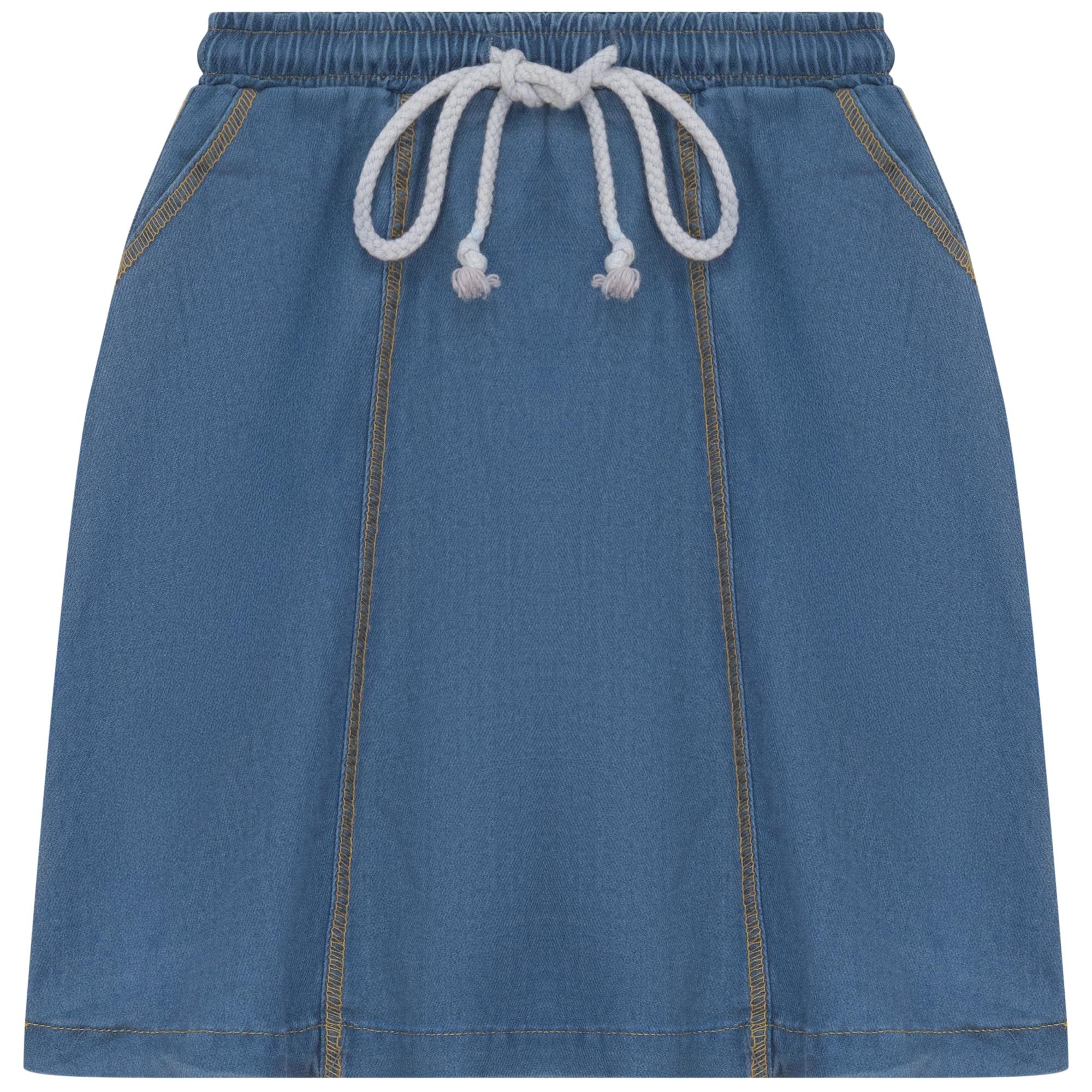 Denim Panel Skirt