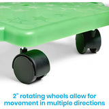 Neon Indoor Scooter Board with Safety Handles for Kids Ages 6-12