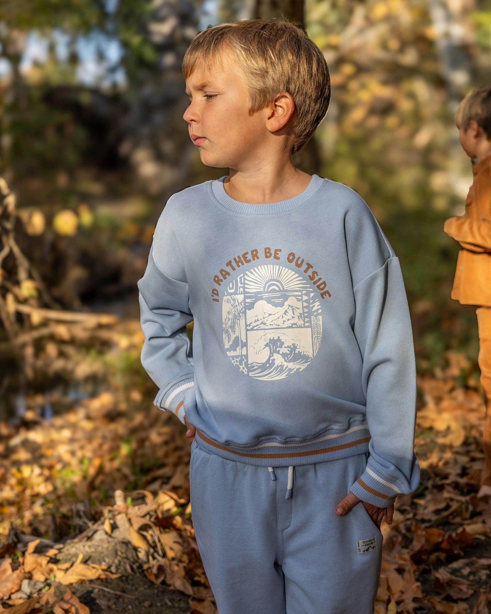 Ryder Outside Sweatshirt - Celestial Blue French Terry