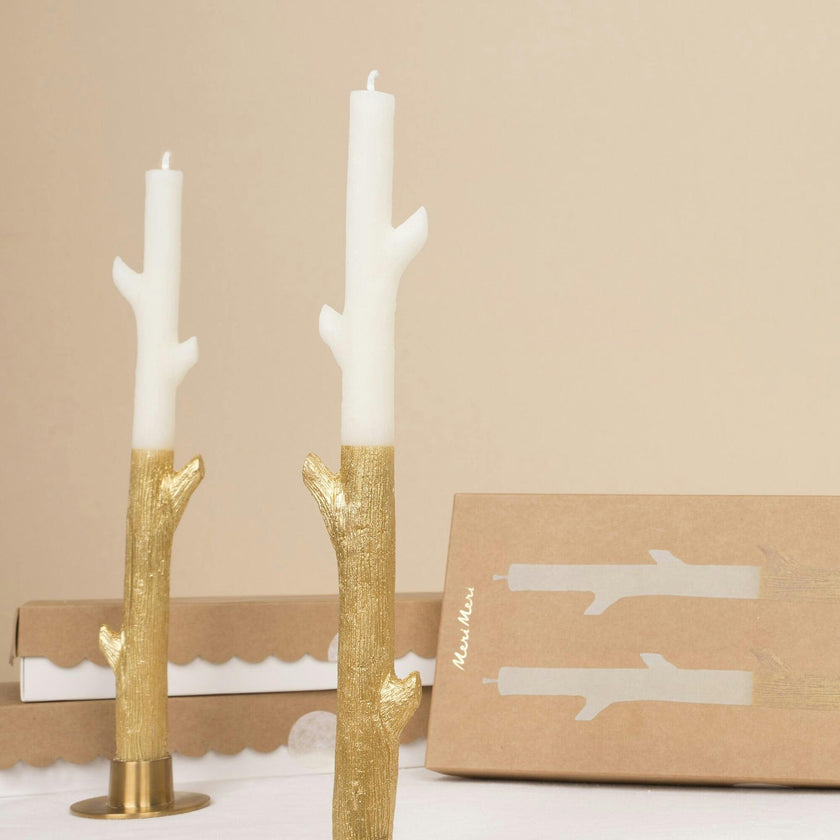 Gold Dipped Stick Candles