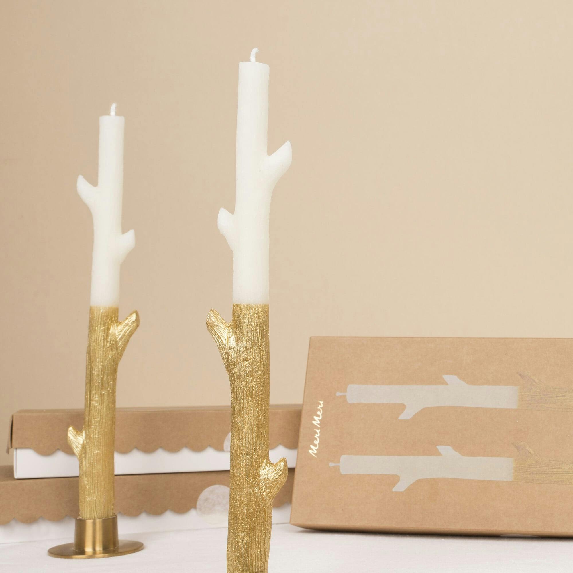 Gold Dipped Stick Candles