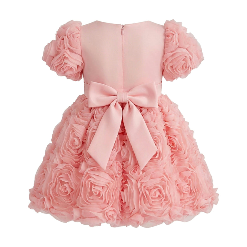 Pink Bow Rosette Dress