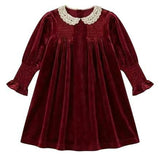Smocked Velour Dress