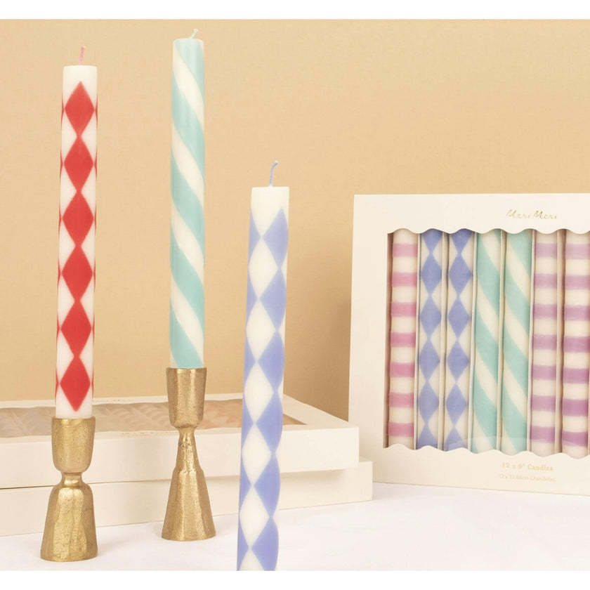 Patterned Table Candles