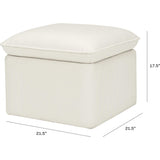Cali Eco-Performance Fabric Storage Ottoman With USB Port
