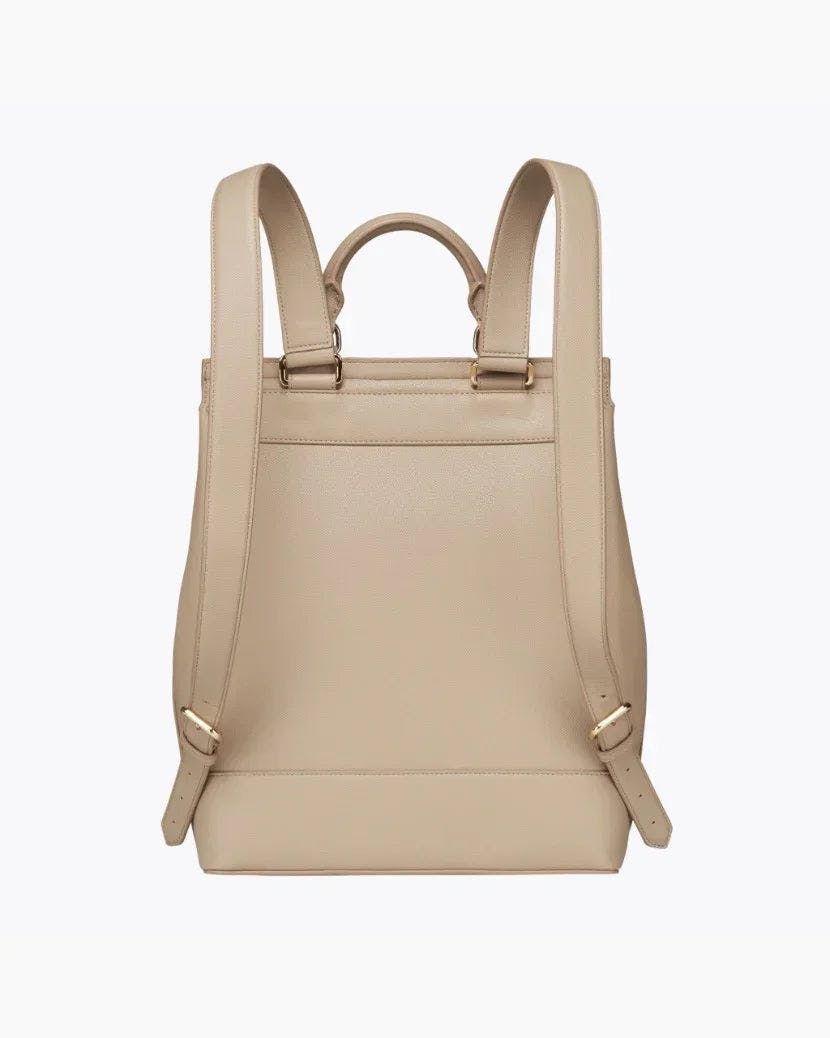 Chic, Stylish Padded Laptop Sleeve Backpack, Cream