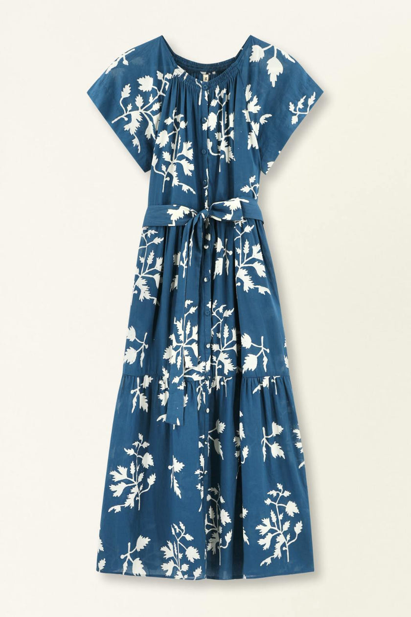 Vienna Maxi Dress in Navy Fig