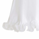 White Ruffle Puff Skirt Set