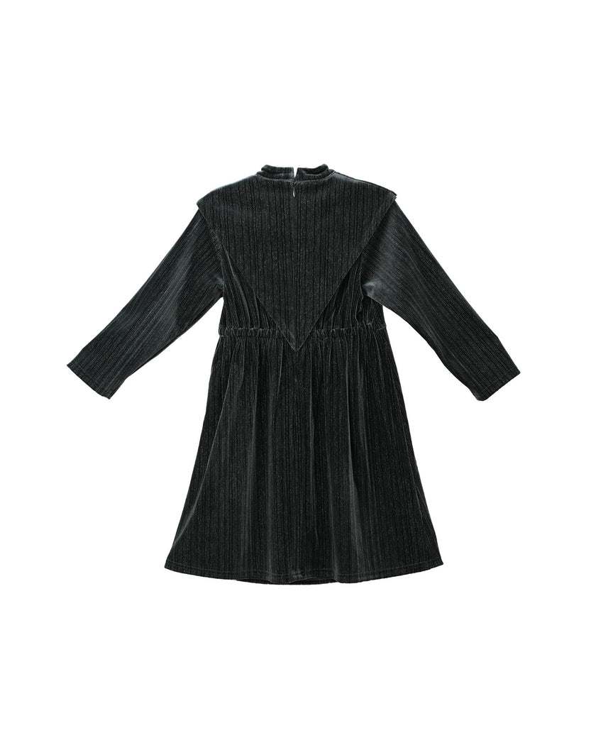 Leila dress (gray velvet)