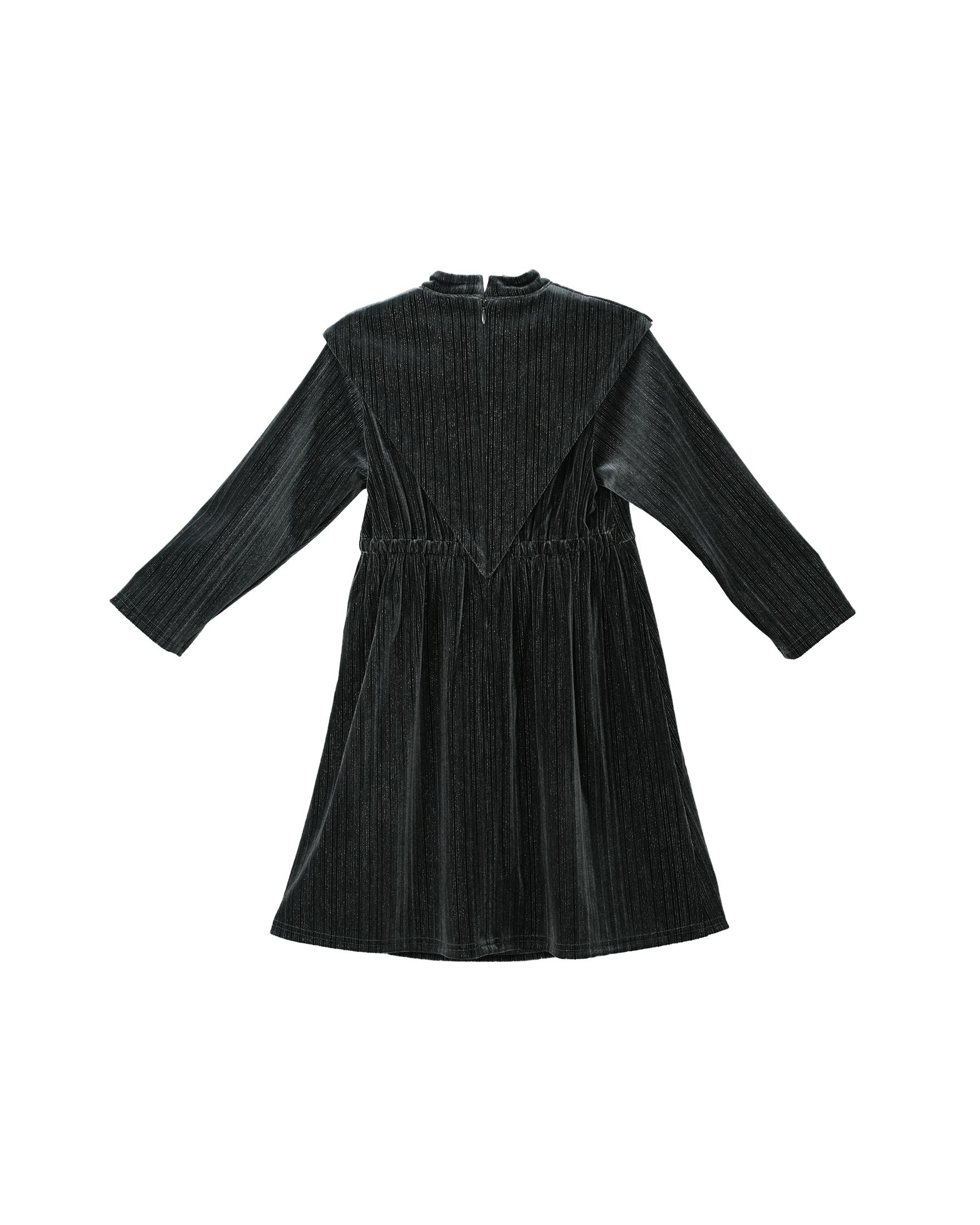 Leila dress (gray velvet)