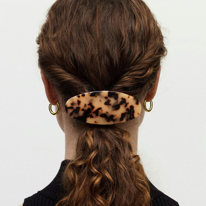 Jumbo Handcrafted Oversized Oval Barrette