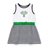 Stripe Knit Dress with Tennis Rackets