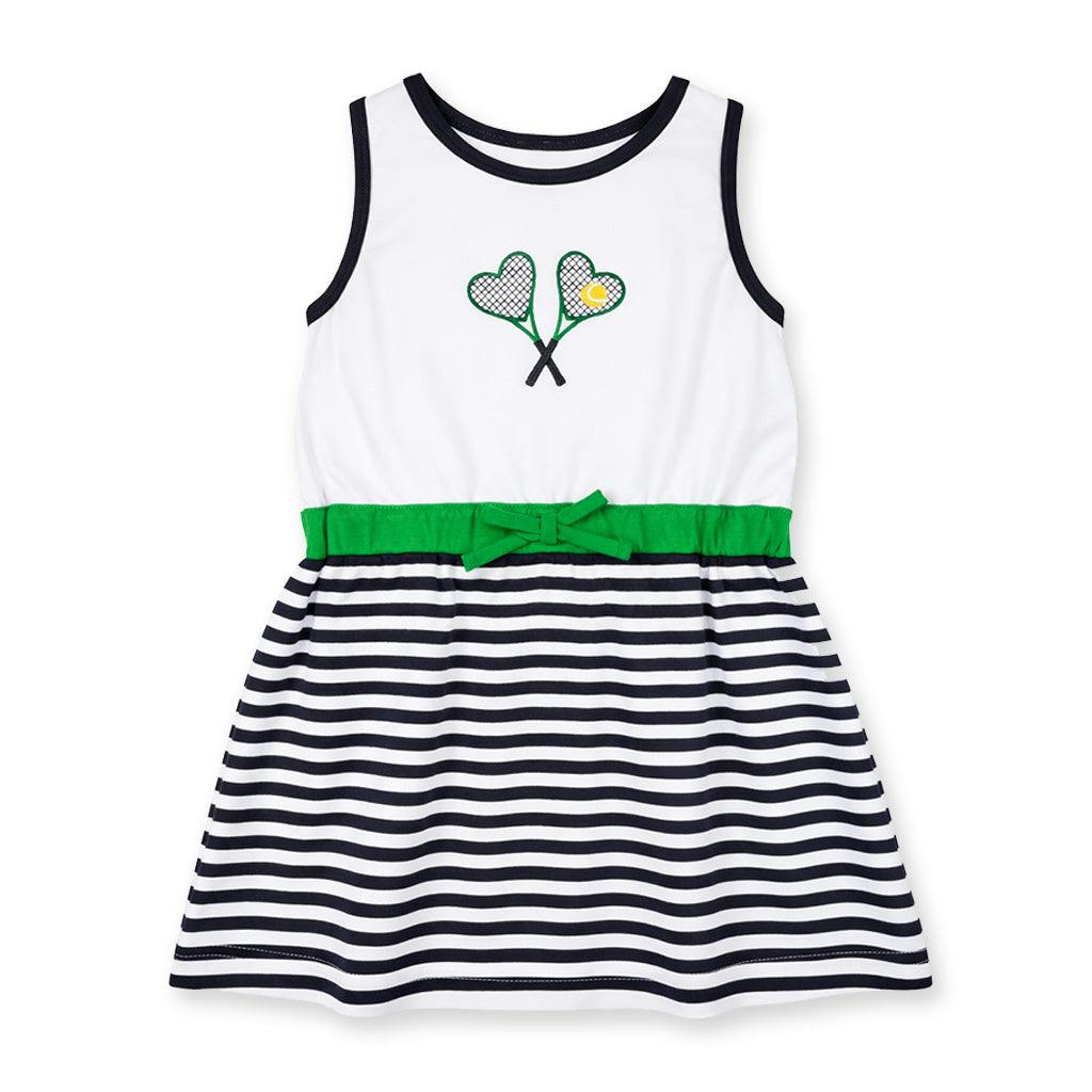 Stripe Knit Dress with Tennis Rackets