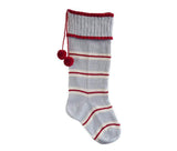 Thin Striped Rib-Cuff Stocking
