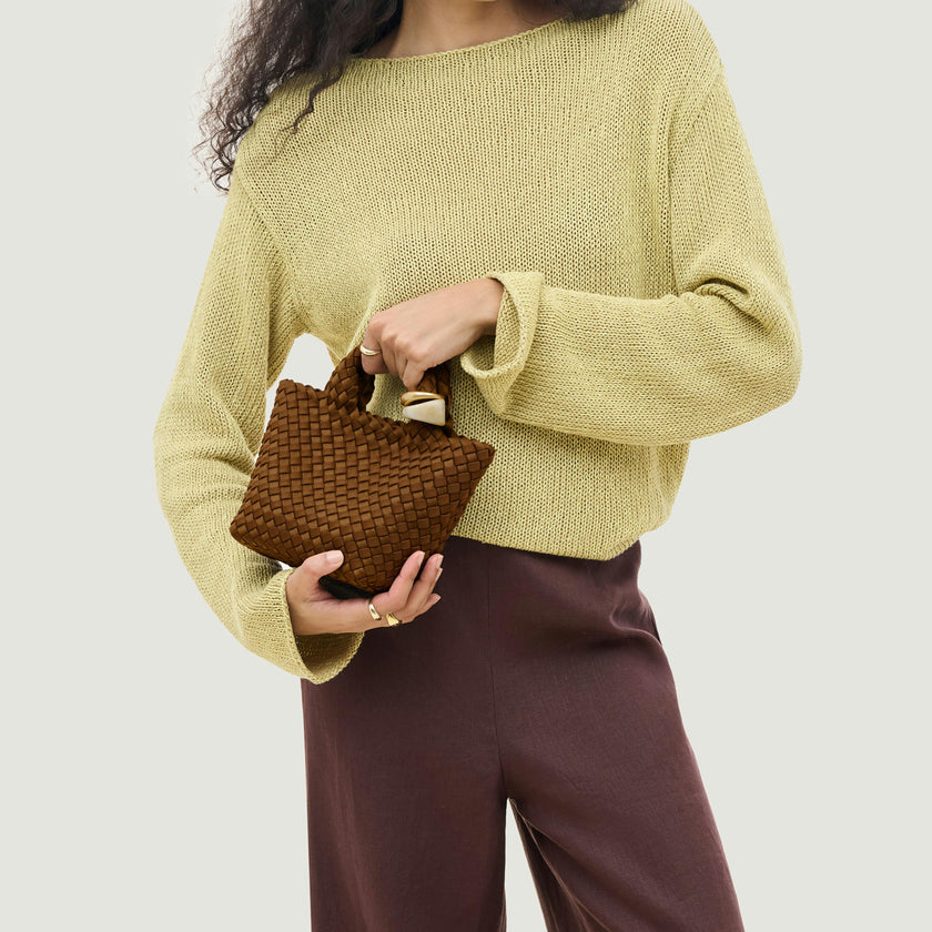 St. Barths Petit Tote Beads | Teak
