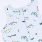 Fishing - Sleeveless Shortie Romper & Bucket Hat