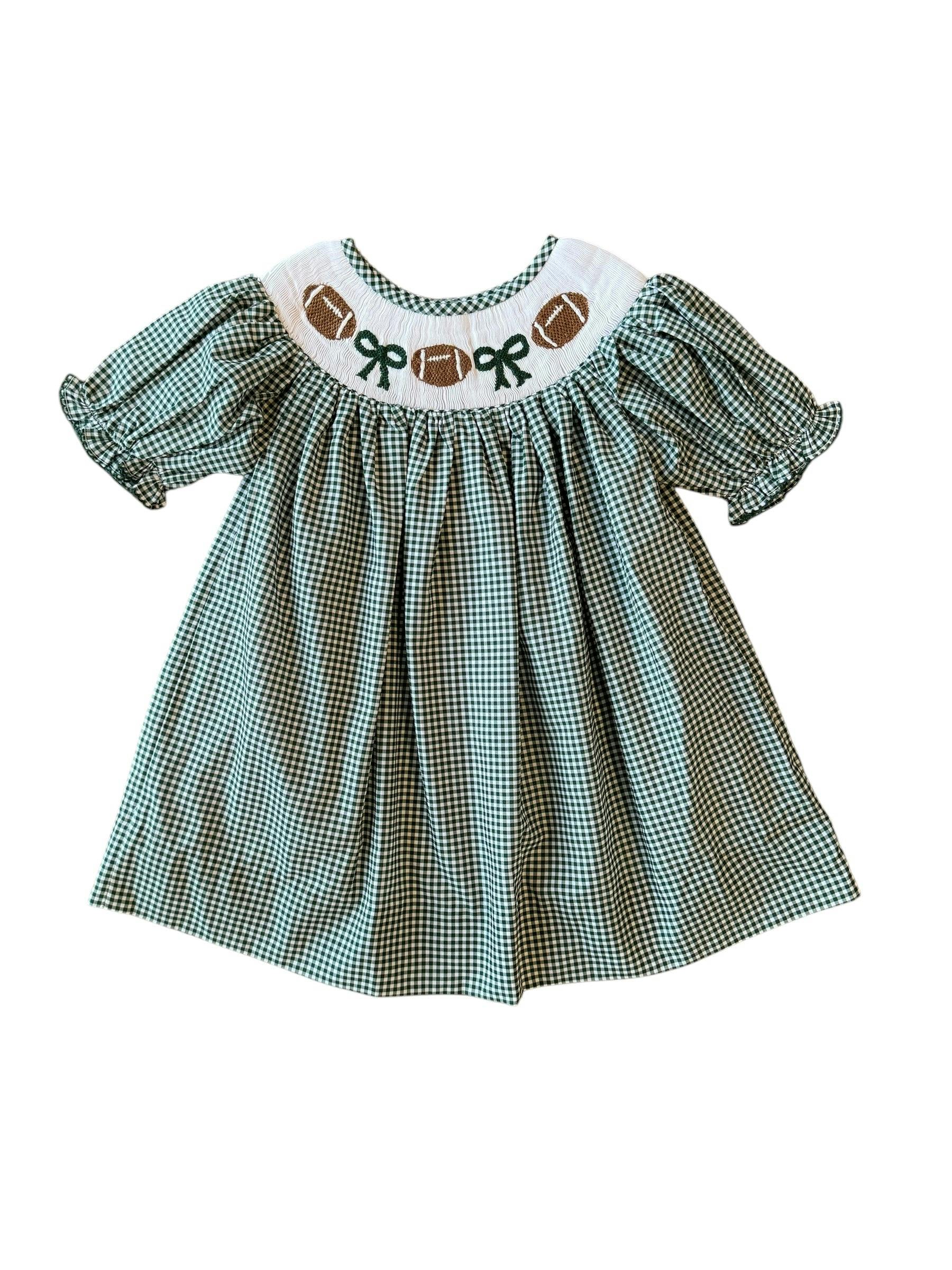 Green Gingham Football - Kate Dress