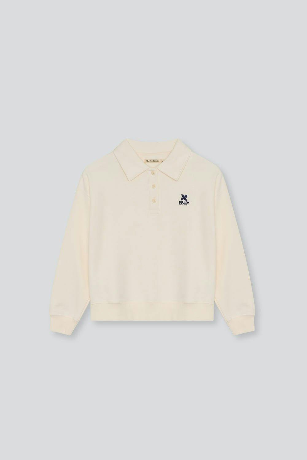 TNS Logo Teen Polo Ecru