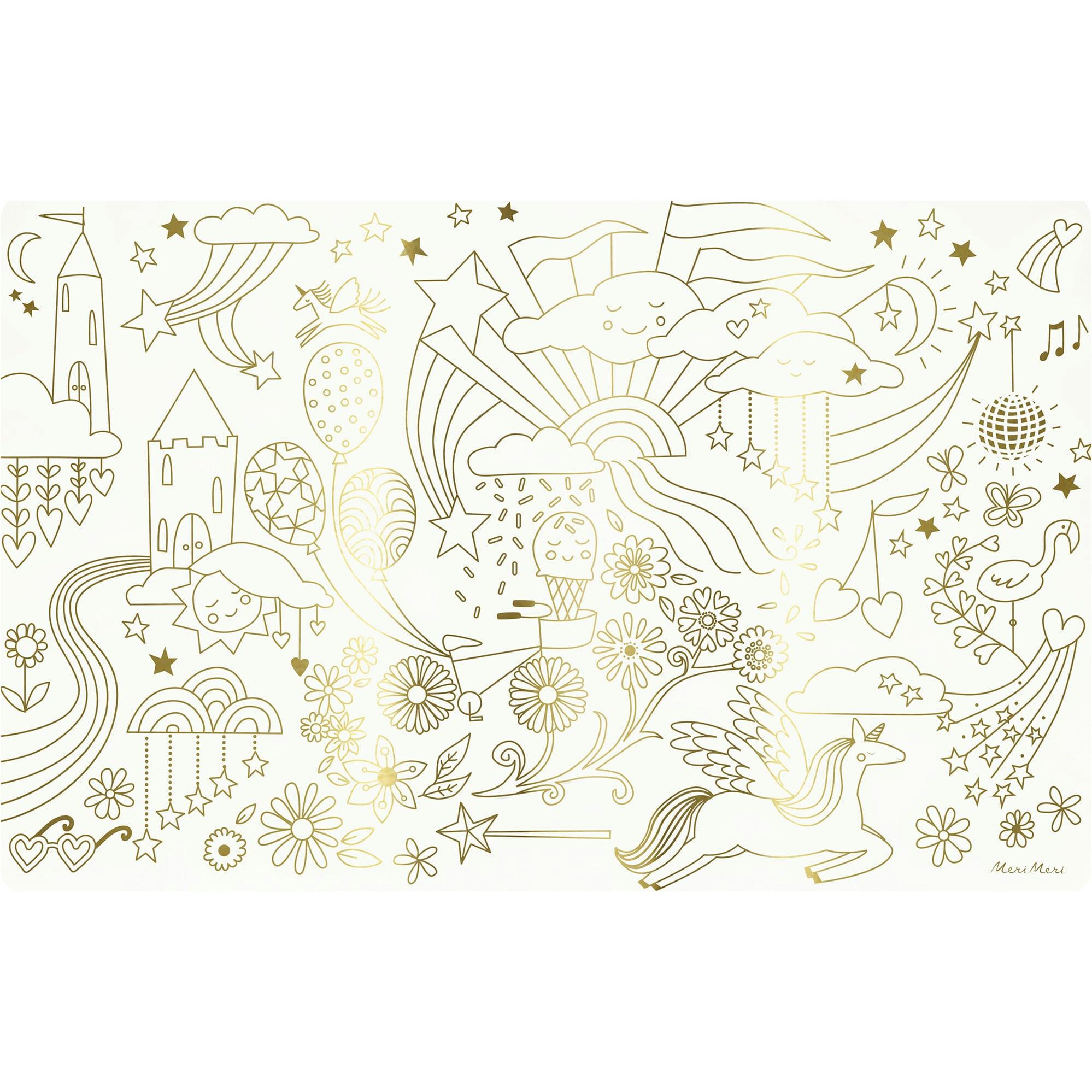 Happy Icons Coloring Placemats