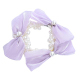 Pearl Bow Scrunchie Set